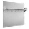 VEVOR 30" x 24" Stainless Steel Backsplash for Stove, Ultra Flat Splatter Guard with Storage Shelf & Hanging Rack, Wall Shield Range Hood Panel, Easy Clean, Pre-Drilled Holes for Easy Installation