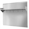 VEVOR 30" x 24" Stainless Steel Backsplash for Stove, Ultra Flat Splatter Guard with Storage Shelf & Hanging Rack, Wall Shield Range Hood Panel, Easy Clean, Pre-Drilled Holes for Easy Installation
