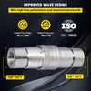 VEVOR Hydraulic Coupler 1/2 Body with 1/2" NPT Thread 27.6 MPa Hydraulic Quick Connect 4 Pairs Hydraulic Coupling Quick Connect 45.5 L/min Hydraulic Quick Coupler