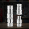 VEVOR 1/2" Flat Face Hydraulic Couplers, 1/2" NPT Skid Steer Hydraulic Quick Connect Couplers with 4 Dust Caps (ISO16028)