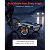 VEVOR Bike Camper Trailer Tent 300 lbs Static Load Folding Bicycle Wagon, with 16-Inch Wheels, PU2000 Coating, Carbon Steel Frame, Quick Setup, Fits 22-28 in Wheels, for Off-Road Bike Camping & Cargo