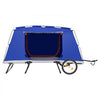 VEVOR Bike Camper Trailer Tent 300 lbs Static Load Folding Bicycle Wagon, with 16-Inch Wheels, PU2000 Coating, Carbon Steel Frame, Quick Setup, Fits 22-28 in Wheels, for Off-Road Bike Camping & Cargo