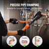 VEVOR Copper Pipe Crimping Tool, Hydraulic Driven Press Tool with 1/2", 3/4", 1" VUS Jaws, Copper Tube Fittings Pipe Crimpers for Narrow Spaces and Tee Fittings