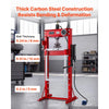 VEVOR 20-Ton Shop Press, Pneumatic/Manual Hydraulic Shop Press with Foot Pedal, Gauge & 9PCS Punches Set, H-Frame Heavy-Duty Garage Floor Adjustable Shop Press for Bending, Straightening, Pressing