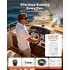 VEVOR Hydraulic Steering Kit, 90 HP, Marine Boat Hydraulic Steering System, with 6.9 MPa/1000 psi Helm Pump, Two-Way Lock Cylinder, and 20 ft High-Strength Hoses, for Single Station, Single-Engine Use