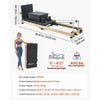 VEVOR Pilates Reformer 96" Foldable Pilates Machine 400 lbs Rubberwood, for Home Use and Gym Workout, with Jump Board, Springs, Sitting Box, and Adjustable Headerest, for Advanced Beginners Users