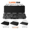 VEVOR Rifle Case, Rifle Hard Case with 3 Layers Fully-protective Foams, 42 inch lockable Hard Gun Case with Wheels, IP67 Waterproof & Crushproof, for Two Rifles or Shotguns, Airsoft Gun