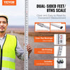 VEVOR Aluminum Grade Rod, 16-Feet/8ths 4 Sections Telescopic Measuring Rod,Double-Sided Scale 1/8in Leveling Rod Stick,Aluminum Alloy Survey Rod with Bubble Level &Carrying Bag for Houses,Walls,Floors