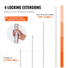 VEVOR Aluminum Grade Rod, 16-Feet/8ths 4 Sections Telescopic Measuring Rod,Double-Sided Scale 1/8in Leveling Rod Stick,Aluminum Alloy Survey Rod with Bubble Level &Carrying Bag for Houses,Walls,Floors