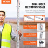 VEVOR Aluminum Grade Rod, 18-Feet/10ths 6 Sections Telescopic Measuring Rod,Double-Sided Scale 1/10ft Leveling Rod Stick,Aluminum Alloy Survey Rod w/ Bubble Level &Carrying Bag for Houses,Walls,Floors