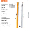 VEVOR Aluminum Grade Rod, 20-Feet/10ths 6 Sections Telescopic Measuring Rod,Double-Sided Scale 1/10ft Leveling Rod Stick, Aluminum Alloy Survey Rod w/ Bubble Level &Carrying Bag for Houses,Walls,Floor