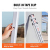 VEVOR Aluminum Grade Rod, 9-Feet/10ths 3 Sections Telescopic Measuring Rod,Double-Sided Scale 1/10ft Leveling Rod Stick,Aluminum Alloy Survey Rod with Bubble Level&Carrying Bag for Houses,Walls,Floors