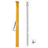 VEVOR Aluminum Grade Rod, 9-Feet/10ths 3 Sections Telescopic Measuring Rod,Double-Sided Scale 1/10ft Leveling Rod Stick,Aluminum Alloy Survey Rod with Bubble Level&Carrying Bag for Houses,Walls,Floors