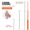 VEVOR Aluminum Grade Rod, 9-Feet/8ths 3 Sections Telescopic Measuring Rod, Double-Sided Scale 1/8in Leveling Rod Stick,Aluminum Alloy Survey Rod with Bubble Level &Carrying Bag for Houses,Walls,Floors