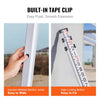 VEVOR Aluminum Grade Rod, 9-Feet/8ths 3 Sections Telescopic Measuring Rod, Double-Sided Scale 1/8in Leveling Rod Stick,Aluminum Alloy Survey Rod with Bubble Level &Carrying Bag for Houses,Walls,Floors