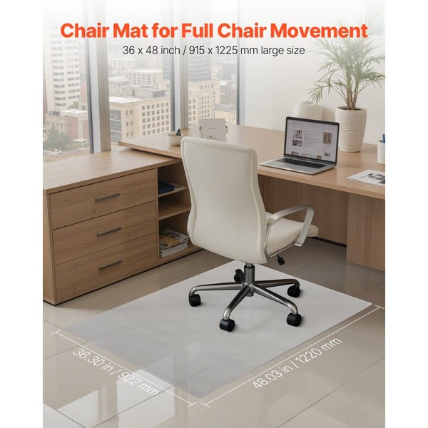 Vevor Chair Mat 36" x 48" Transparent Hard Floor Protector New ...