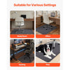 VEVOR Chair Mat, 55 x 35-inch Office Chair Mat for Hard Floors, Floor Protector for Rolling Chairs, Polyester Surface, Non-Slip & Easy to Clean, Smooth Glide Under Desk Rug for Home Office (Dark Grey)