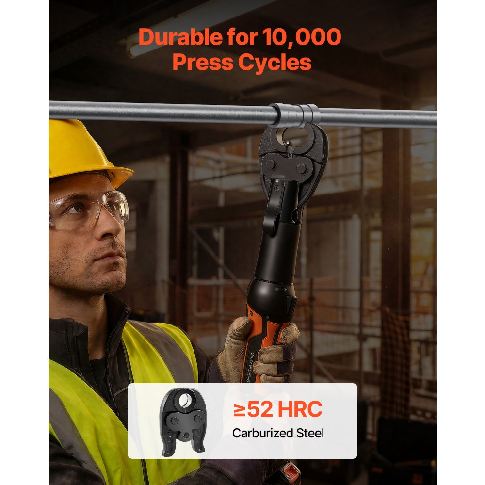 VEVOR 1/2" VMP Jaw for 24KN Compact Series Press Tools, 52 HRC Hardened Steel Pressing Jaw - Compatible with MegaPress Carbon Steel Pipes Connections