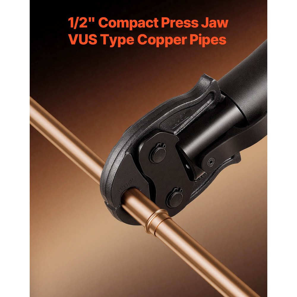 VEVOR 1/2" Press Jaw for 24KN Compact Series Press Tools, 52 HRC Hardened Steel Pressing Jaw - Compatible with ProPress Copper Pipes Connections