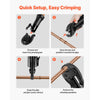 VEVOR 1/2" Press Jaw for 24KN Compact Series Press Tools, 52 HRC Hardened Steel Pressing Jaw - Compatible with ProPress Copper Pipes Connections