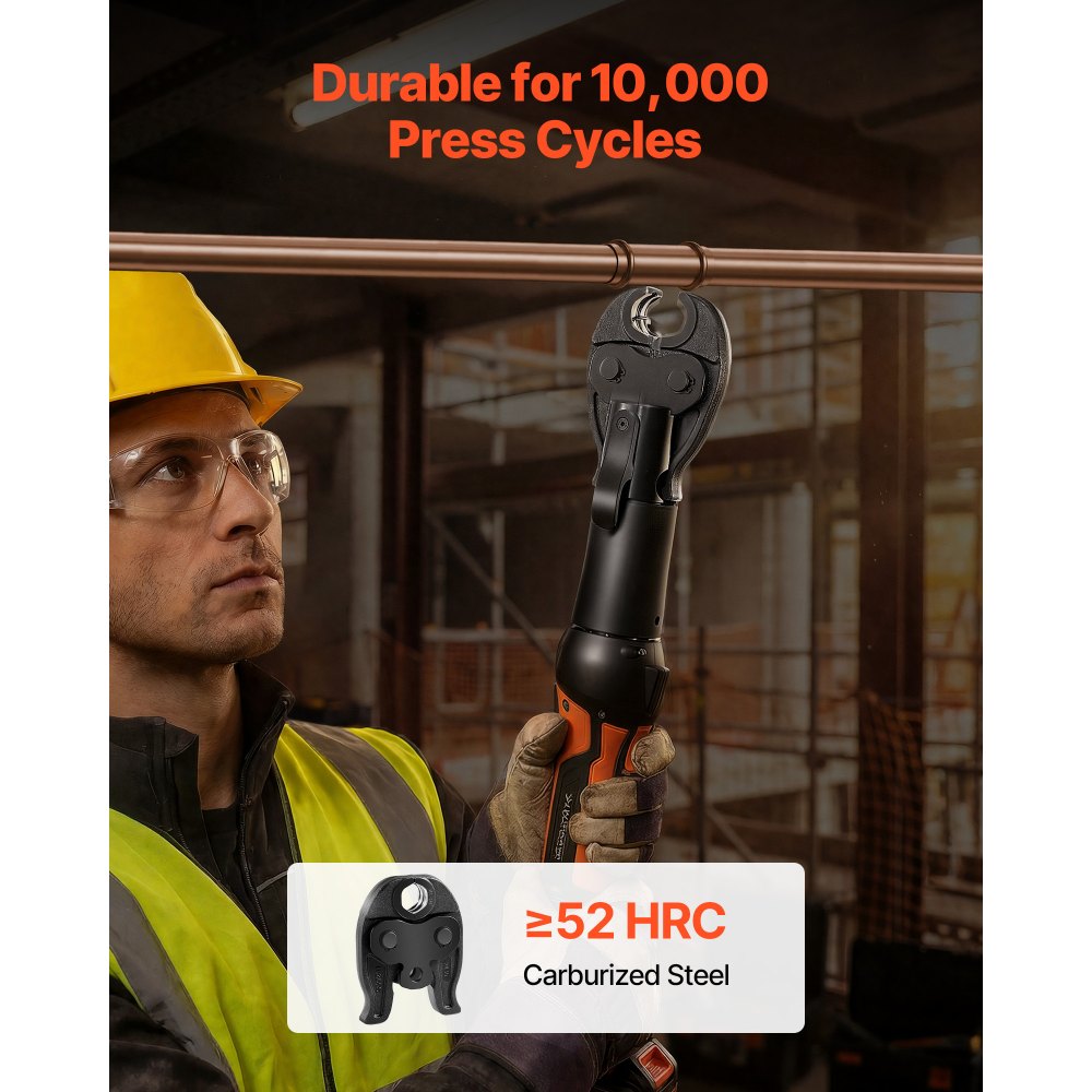VEVOR 3/4" Press Jaw for 24KN Compact Series Press Tools, 52 HRC Hardened Steel Pressing Jaw - Compatible with ProPress Copper Pipes Connections