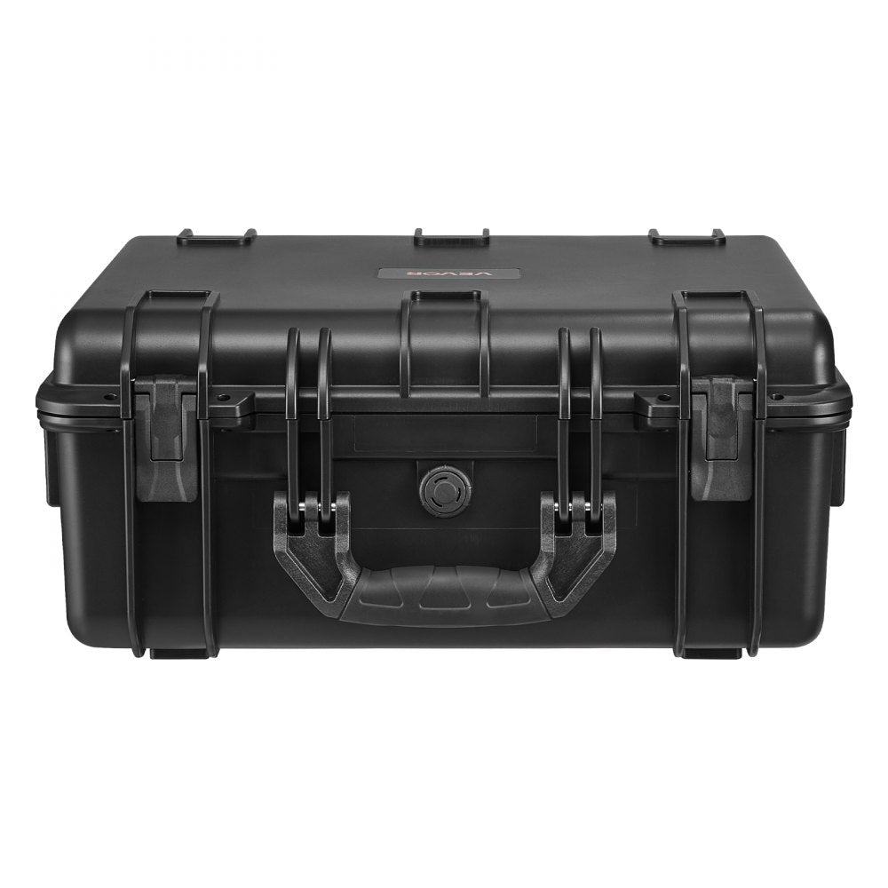 VEVOR Hard Pistol Case, Heavy Duty Hard Gun Case with XPE Foam Interior, Waterproof Pistol Storage Box with Customizable Lining & Handle for Gun, Lenses, Camera, Gear, TSA Compliant, 18.7x12.5x7.5 in