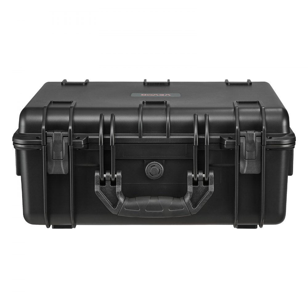 VEVOR Hard Pistol Case, Heavy Duty Hard Gun Case with XPE Foam Lining, Waterproof Pistol Storage Box with Customizable Interior & Handle for Gun, Lenses, Camera, Gear, TSA Compliant, 18.7x12.5x7.5 in
