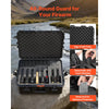VEVOR Hard Pistol Case, Heavy Duty Hard Gun Case with XPE Foam Lining, Waterproof Pistol Storage Box with Customizable Interior & Handle for Gun, Lenses, Camera, Gear, TSA Compliant, 21.9x17.9x8.8 in