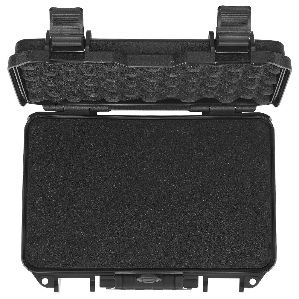 VEVOR Hard Pistol Cases with Pre-cut PU Foam, Waterproof & Dustproof Hard Gun Case for 1 Pistol, 12.59×9.01×4.4 in Lockable Pistol Case, Black