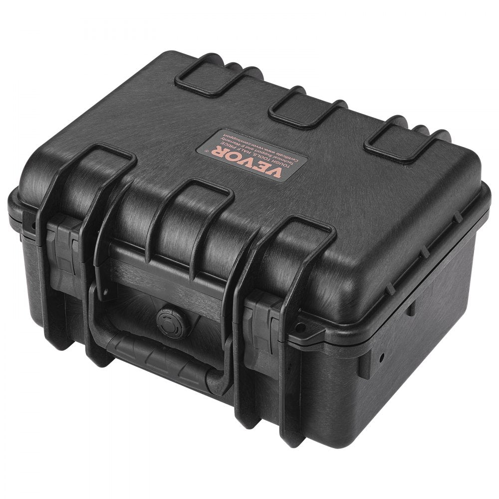VEVOR Hard Pistol Cases with Pre-cut PU Foam, Waterproof & Dustproof Hard Gun Case for 2 Pistol, 14.1×11.5×7.6 in Lockable Pistol Case, Black