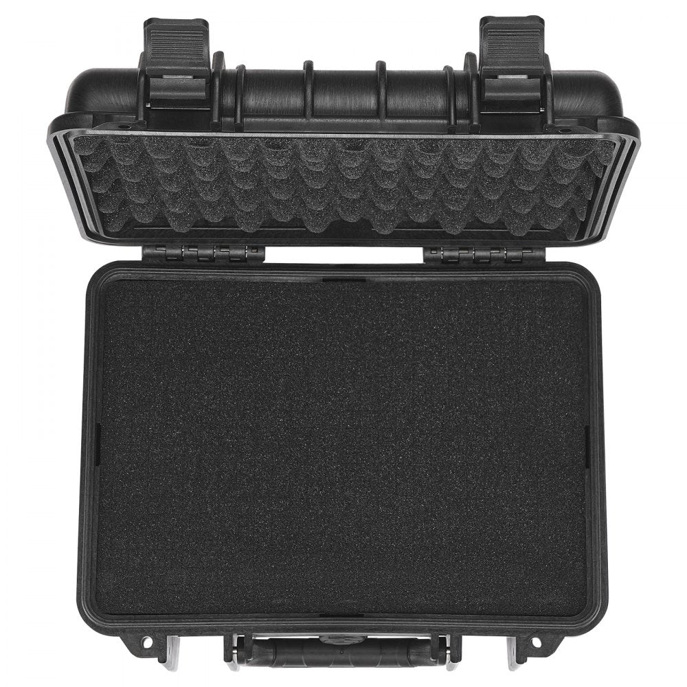VEVOR Hard Pistol Cases with Pre-cut PU Foam, Waterproof & Dustproof Hard Gun Case for 2 Pistol, 14.1×11.5×7.6 in Lockable Pistol Case, Black