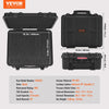 VEVOR Hard Pistol Cases with Pre-cut Lining, Waterproof & Dustproof Hard Gun Case for 6 Pistol, 19.3×17.1×8.3 in Lockable Pistol Case, Black