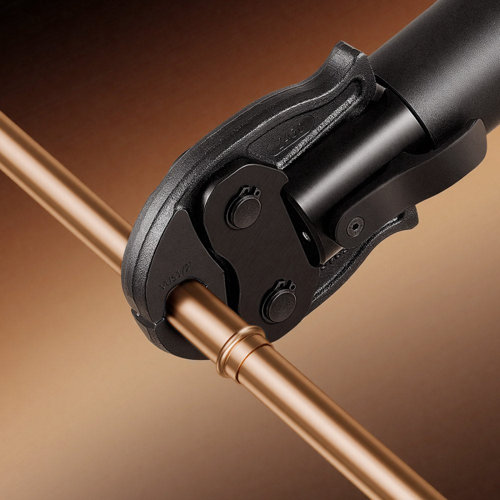 VEVOR VUS Press Jaws for 24KN Compact Series Press Tools, 3PCS Pressing Jaws 1/2", 3/4" & 1" - Compatible with ProPress Copper Pipes Connections, Includes Carrying Case