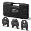 VEVOR 3PCS VPF Press Jaws 1/2", 3/4", 1" for PEX Pipe Stainless Steel Rings, Compatible with Pureflow, Work with 24KN Compact Series Press Tools, 60 HRC Hardened Steel - Includes Carrying Case
