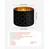 VEVOR Drum Lamp Shade 2 Set, 13 in Top x 13 in Bottom x 10 in High, Medium Drum Lampshade with Harp, Replacement Lamp Shade for Table Lamps Floor Lamps Pendant Lights, Black Diamond Hollow Design