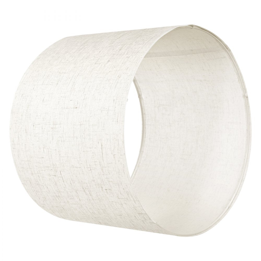 VEVOR Drum Lamp Shade, 13 in Top x 13 in Bottom x 10 in High, Medium Drum Linen Lampshade, Replacement Lamp Shade for Table Lamps Floor Lamps Pendant Lights, Easy Assembly Required (Light Linen)