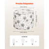 VEVOR Drum Lamp Shade 2 Set, 13 in Top x 13 in Bottom x 10 in High, Medium Drum Linen Lampshade, Replacement Lamp Shade for Table Lamps Floor Lamps, Easy Assembly Required (Light Dandelion Pattern)