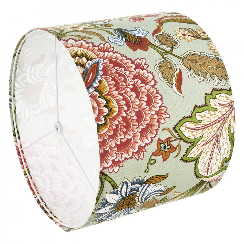 VEVOR Drum Lamp Shade 2 Set, 13 in Top x 13 in Bottom x 10 in High, Medium Drum Linen Lampshade, Replacement Lamp Shade for Table Lamps Floor Lamps Pendant Lights, Easy Assembly Required (Dark Floral)