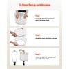 VEVOR Lamp Shade 2 Set, 11 in Top x 13 in Bottom x 10 in High (Spider Fitter), Medium Lampshade with Harp, Replacement Lamp Shade for Table & Floor Lamps Pendant Lights, White with Black Edge