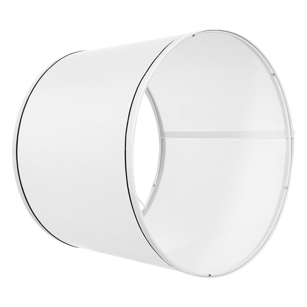 VEVOR Lamp Shade 2 Set, 11 in Top x 13 in Bottom x 10 in High (Spider Fitter), Medium Lampshade with Harp, Replacement Lamp Shade for Table & Floor Lamps Pendant Lights, White with Black Edge