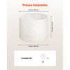 VEVOR Drum Lamp Shade 2 Set, 16 in Top x 16 in Bottom x 12 in High, Large Lampshade with Harp, Replacement Lamp Shade for Table Lamps Floor Lamps Pendant Lights, Easy Assembly Required (Light Linen)
