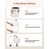 VEVOR Drum Lamp Shade 2 Set, 16 in Top x 16 in Bottom x 12 in High, Large Lampshade with Harp, Replacement Lamp Shade for Table Lamps Floor Lamps Pendant Lights, Easy Assembly Required (Off-white)