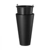VEVOR Set of 2 Tall Planter For Outdoor Indoor Plants 24inch, Black Round Large Planters For Front Porch, Patio, Tall Taper Flower Tree Plant Pots with Modern Design and Built-in Drainage