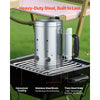 VEVOR Charcoal Chimney Starter, 4 lbs Large Capacity Coal Fireplace, Heavy Duty BBQ Steel Chimney Starter for Charcoal Grill and Barbecues, Compact On-the-Go Carbon Lighter and BBQ Grill Tool, Silver