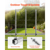 VEVOR Chain Link Fence Extensions, 18 Packs 27.4" Extension Height, Galvanized Post Extender for 1.3" to 1.5" Top of Fence, U Bracket, Barbed Wire Extend Arm for Privacy, Prevent Dogs Jumping Out