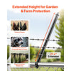 VEVOR Chain Link Fence Extensions, 9 Packs 27.4" Extension Height, Galvanized Post Extender for 1.3" to 1.5" Top of Fence, U Bracket, Barbed Wire Extend Arm for Privacy, Prevent Dogs Jumping Out