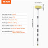 VEVOR Car Wash Brush, 66.7-Inch Extendable Car Washing Brush with Long Handle, 12" Scratch-Free Soft PVC Bristle Head, Flow-Thru Car Cleaning Mop Kit with Water Hose Attachment for Car RV Boat