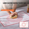 VEVOR Adjustable Rolling Pin, Stainless Steel Dough Roller Designs, Rolling Pin with Thickness Rings and Pastry Baking Nonstick Mat Set, for Baking Fondant, Pizza, Pie, Pastry, Pasta, Dough, Cookies