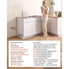 VEVOR White Shaker Base Cabinet Ready to Assemble, 36"W Unassembled Cabinet, 36" W x 24" D x 34.5" H, with 2 Doors, 2 Drawers, Adjustable Shelf, Soft-Close Hardware, for Home, Office, and Laundry Room