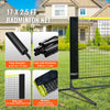 VEVOR Badminton Net, Height Adjustable Volleyball Net, 17ft Wide Foldable Pickleball Net, Portable Easy Setup Tennis Net Set with Poles, Stand and Carry Bag, for Kids Backyard Game Indoor Outdoor Use